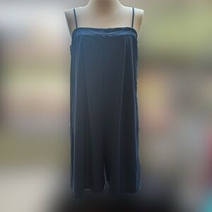 Zara Blue Spaghetti Strap Jumpsuit Romper Size XL